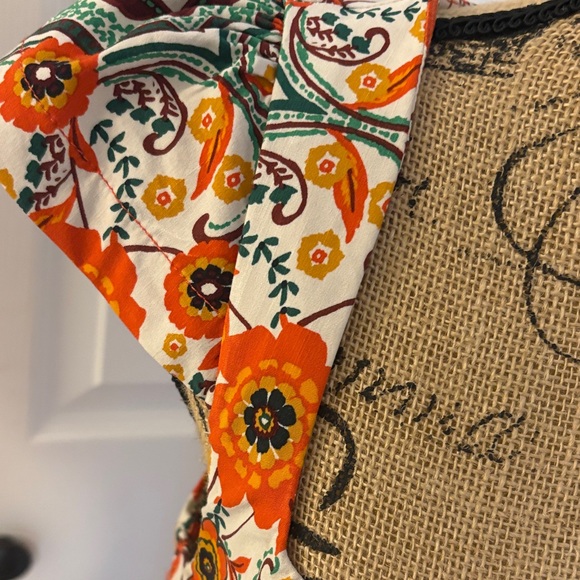 Anthropologie Floral Midi Dress with Cap Sleeves - Picture 5 of 12